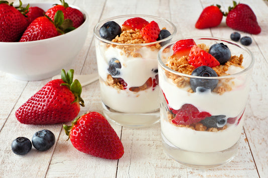 High Protein Greek Yogurt And Berries Parfait