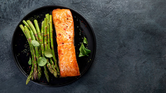 High Protein  Salmon With Roasted Asparagus
